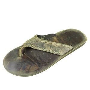 Bed Stu Men's Eddie Flip Flop Brown Leather Size 9 Medium (D,‎ M)  Used 2025